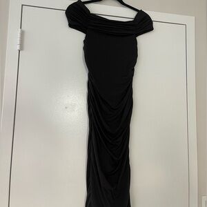 Elegant Black Off-Shoulder Dress